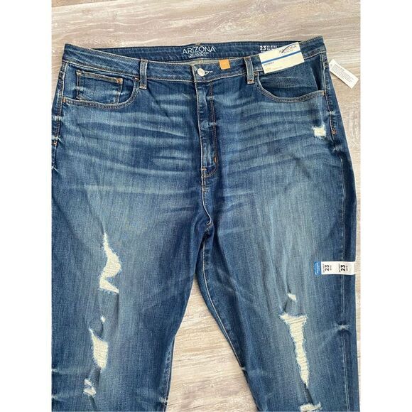 Arizona Hi-Rise Skinny Jeans Ankle Cropped Distressed Women’s Plus Size 23 - Picture 2 of 6